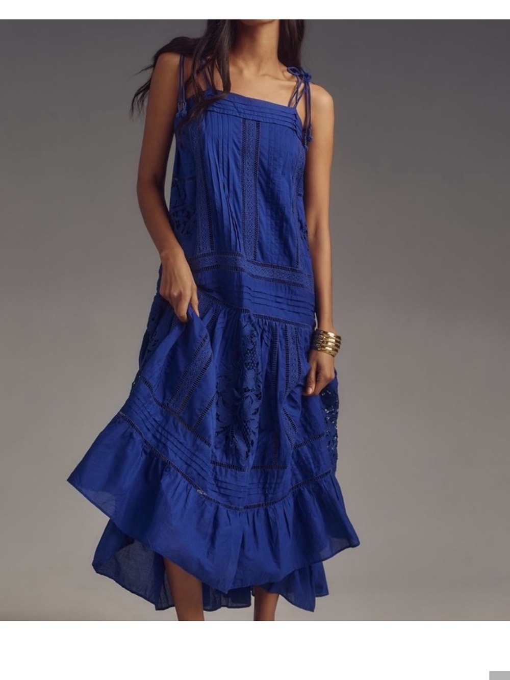 Farm Rio Blue Lace maxi dress